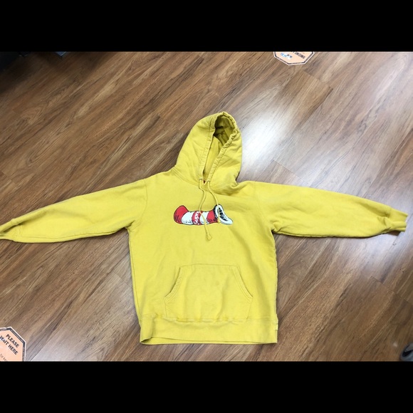 cat in the hat hooded sweatshirt